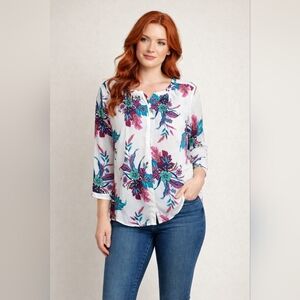 Vibrant eclectic lightweight blouse